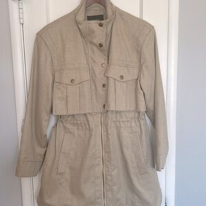 NWT -Banana Republic knee length jacket in size L